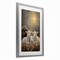 Stupell Industries Festive Lambs in Stable Framed Print Under Glass, design by Petal Prints Design